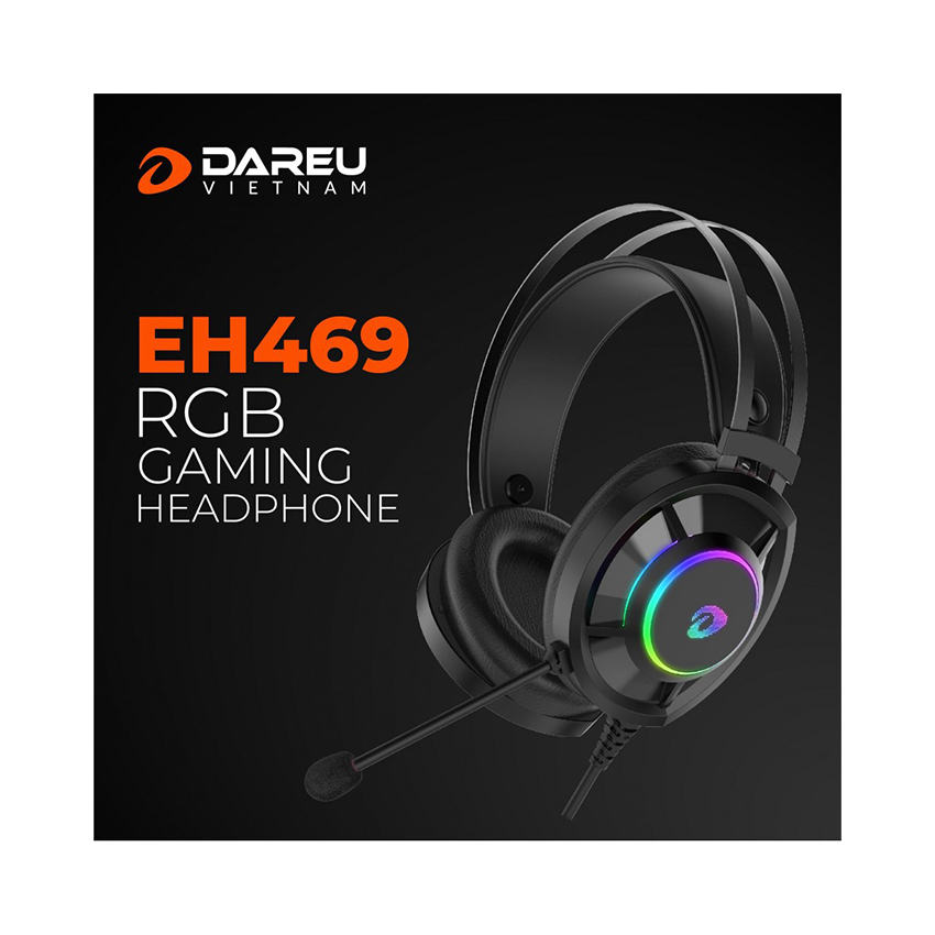 TAI NGHE DAREU EH469 LED RGB BLACK